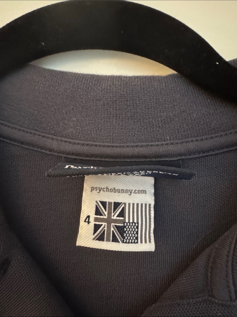 Psycho Bunny Navy Polo with Pink Logo - Picture 2 of 5